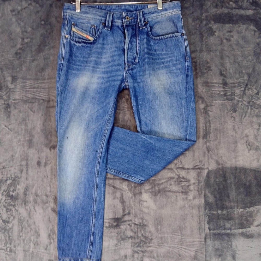 Diesel Larkee‎ Jeans Mens 32x26 Tag 29x30 Blue Regular Straight Button Fly 0885V